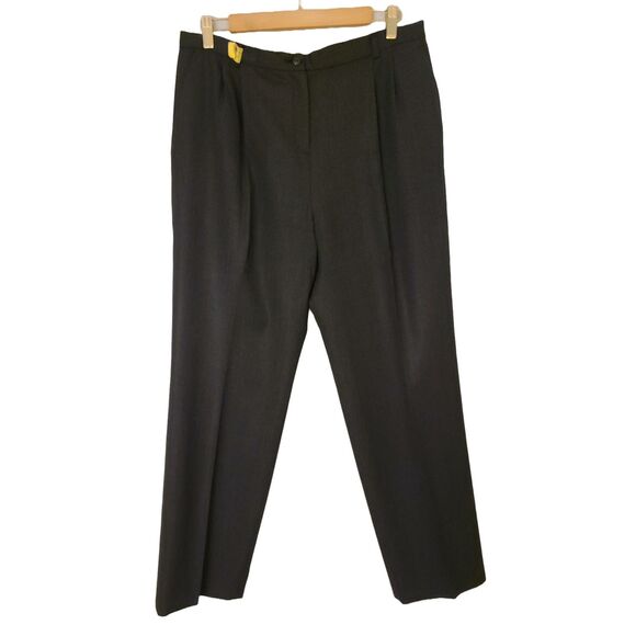 Pendleton Pants - Pendleton Womens Wool High-Waist Tapered Dress Pants Size 14 Gray Pleated Front